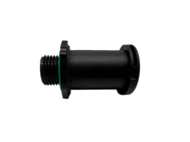 SST-Porous® oil mist filter breather valve installed on powertrain housing for pressure equalization and anti-oil mist clogging protection