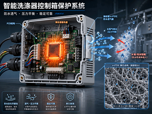 洗地机控制盒防水透气膜_智能洗地机防结露方案