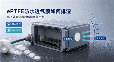 ePTFE防水透气膜用于电子外壳阻水透气和排湿封面图